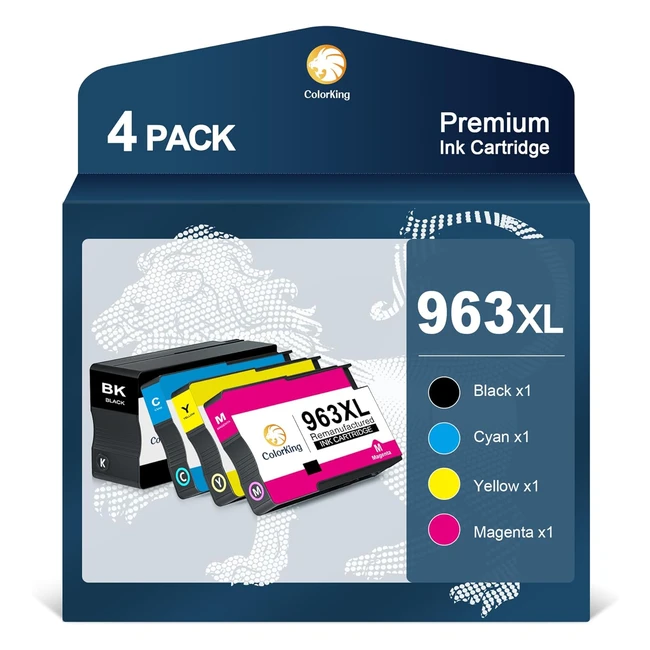 Colorking 963XL Cartucce d'inchiostro Compatibili per HP 963 XL Multipack - Alta Resa 4 Colori