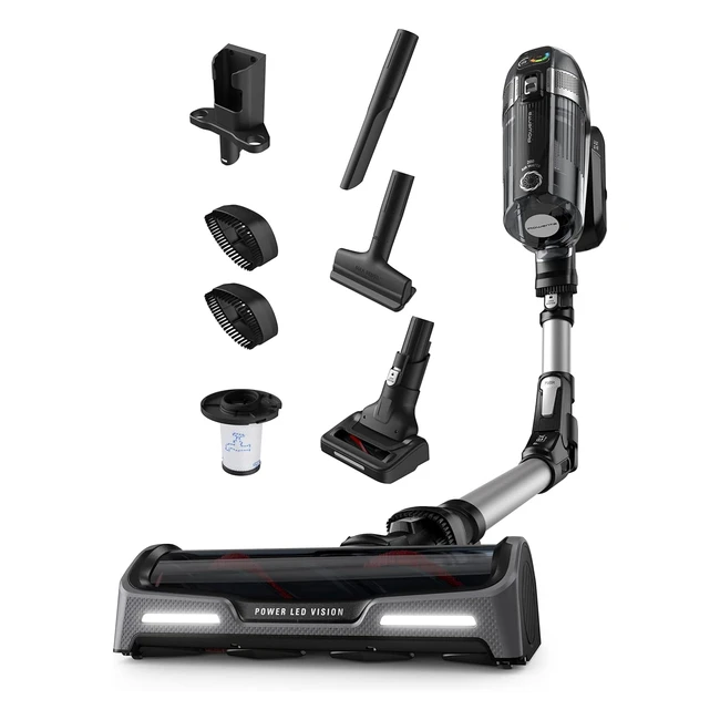 Aspirateur balai sans fil Rowenta XForce Flex 1460 - Puissant et léger - Autonomie 1h10 - Tube flexible - Batterie amovible - Contrôle digital