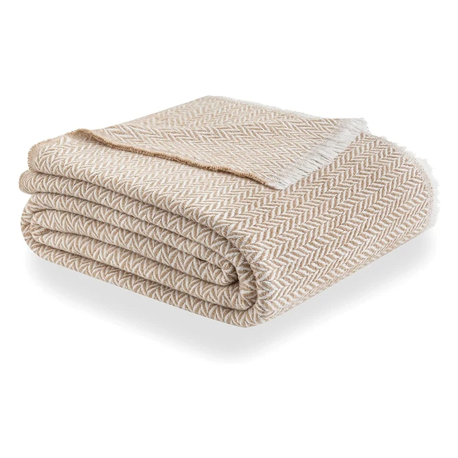 Coperta in Cotone Extra Morbido Quattro Stagioni - Todocama - Ref. 230x240 - Beige Sabbia