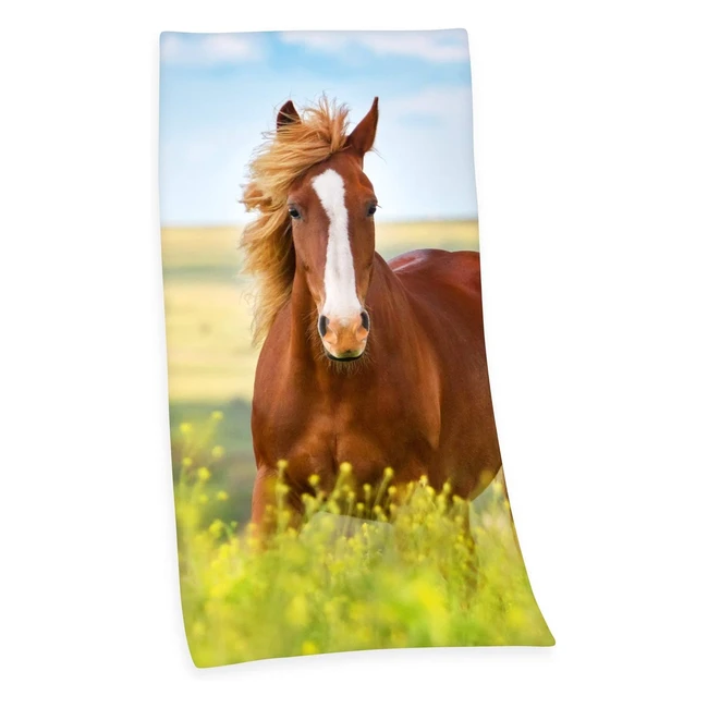 Herding Young Collection Badetuch 150 x 75 cm Pferdemotiv Baumwolle bunt
