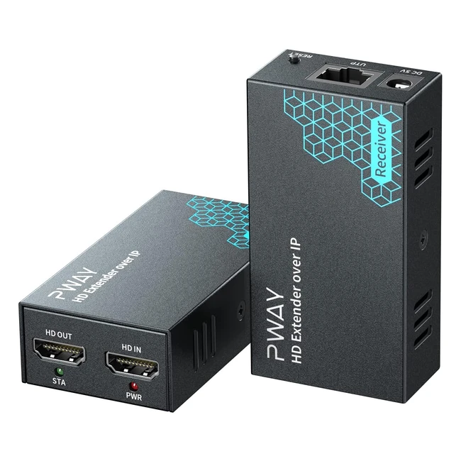 Extender HDMI su IP 150m492ft - Trasmissione tramite cavo di rete Cat5e - Supporto loopout locale e trasmissione multipla