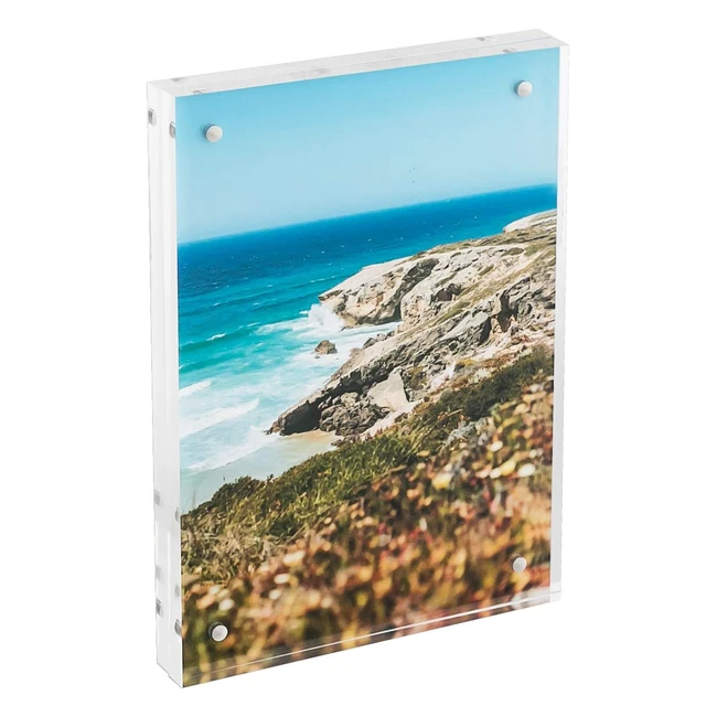 Cornice Magnetica HMF 46972 in Vetro Acrilico 10x15 cm - Trasparente