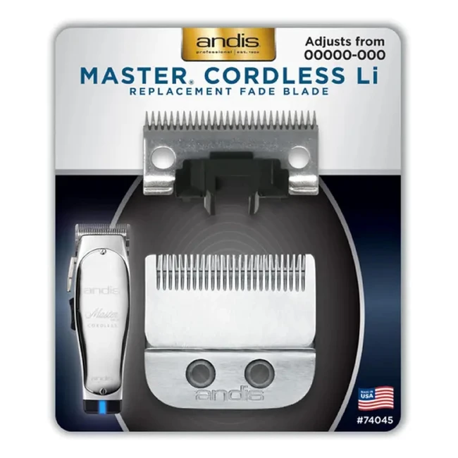 Andis Master Cordless Li Fade Blade - Cortadora de cabello inalámbrica con cuchilla ajustable