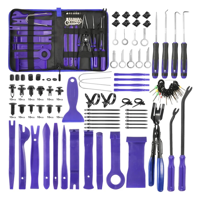 Kit d'outils de démontage de garnitures pour voiture - Uolor 342 pièces