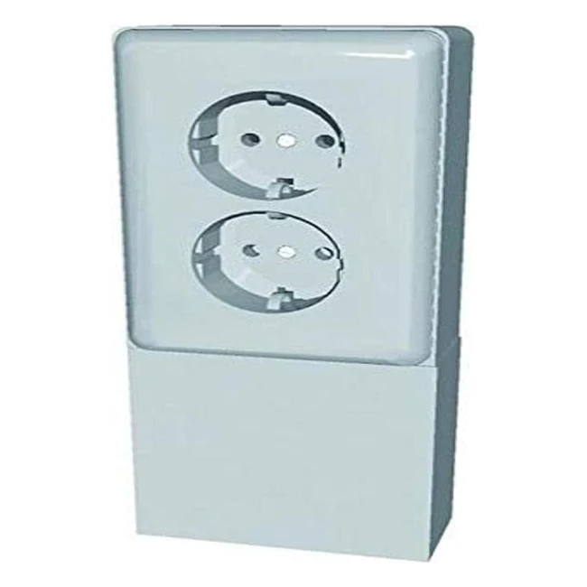Schneider Electric Elso 515000 Steckdose im Geräteträger mit 2-Wege 16A Renovierungsschraubklemmen Erdungskontakt Steckdose Perlweiß Made in Germany