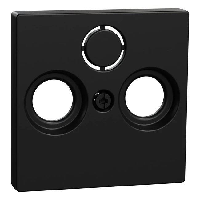 Merten Zentralplatte für Antennensteckdosen aus recyceltem Meeresplastik Schwarz Matt System M MEG41230403