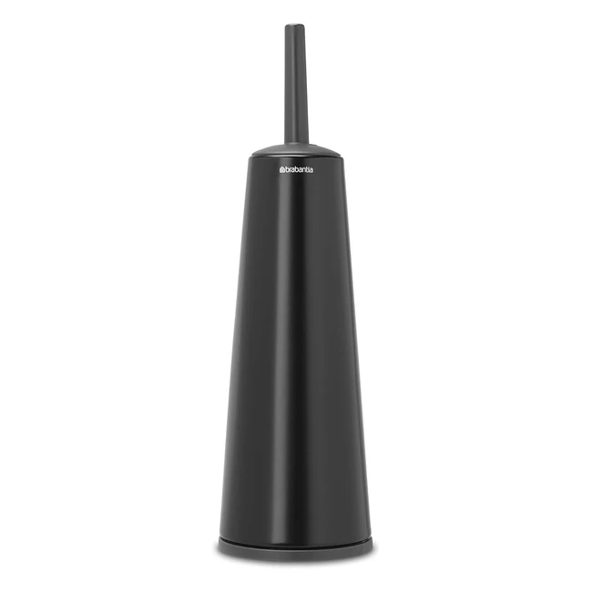 Porta Scopino da Toilette Brabantia Renew Collection, Matt Black, 30x20x10 cm