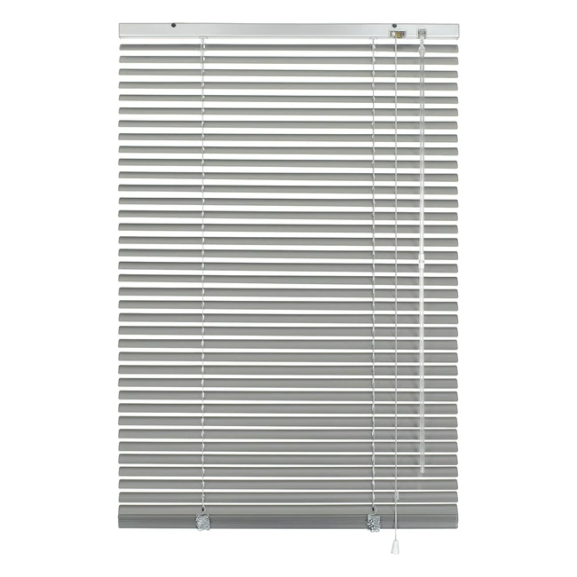 Gardinia Aluminium Jalousie Licht- und Blendungsschutz, Wand- und Deckenmontage, inklusive Montageteile, Silber 80 x 130 cm