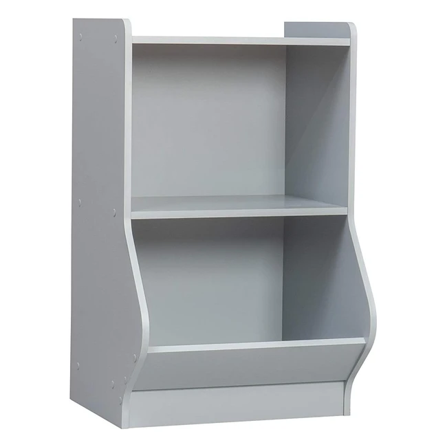 Meuble jouet enfant Iris Ohyama KSB2 - Étagère pour jouets et livres - Gris