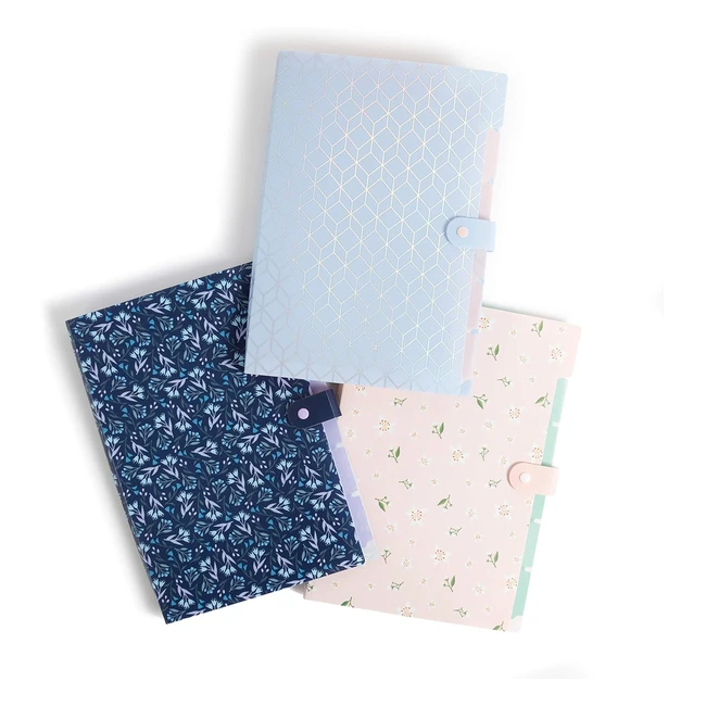 Cartella Portadocumenti Espandibile U Brands Fashion 3450u0112 - 5 Tasche Motivi Rialzati