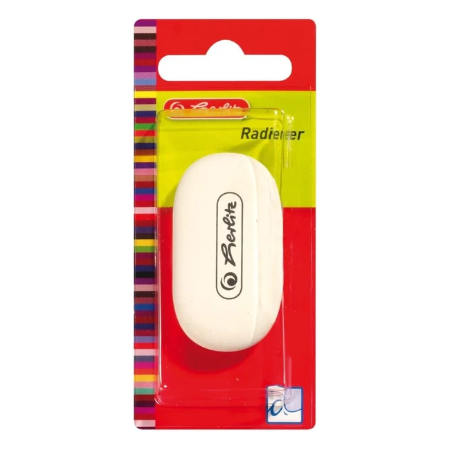 Gomma ovale bianca Herlitz - Rimuovi tratti di grafite puliti