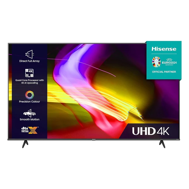 Hisense 50 Inch UHD Vidaa Smart TV 50E6KTUK - Dolby Vision, Pixel Tuning, Voice Remote