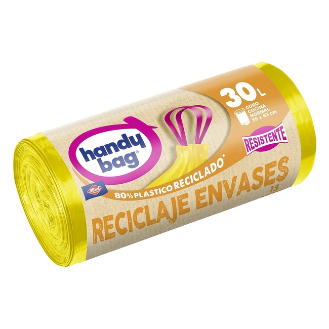 Handy Bag Contenitori Riciclaggio 30L Albal Amarilla 15 Uni - Ottimizza il tuo riciclo!