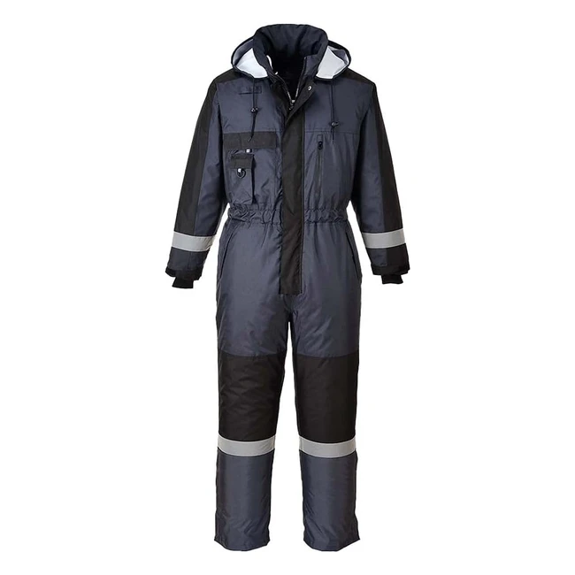 Portwest Winter Overall, Größe L, Marine, S585NARL, wasserdicht und langlebig
