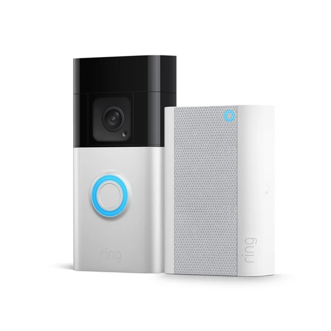 Ring Video Doorbell Plus - Videocitofono senza fili HD 1536p - Visione notturna a colori - Ring Protect 30 giorni di prova gratuita