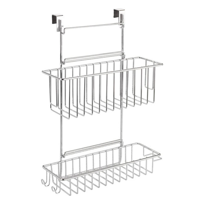 Wenko Küchenschrank Hängeregal Flexi mit 2 Regalen 32 x 47 x 125 cm Chrom