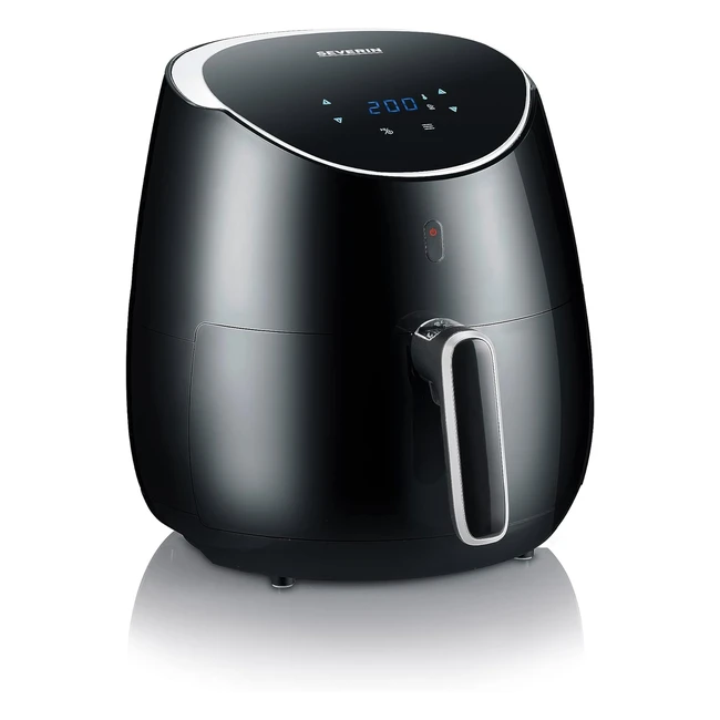 Severin FR 2445 XXL Low Fat Fryer 2000W 5L Kapazität 1500g Frittiermenge Edelstahl Schwarz