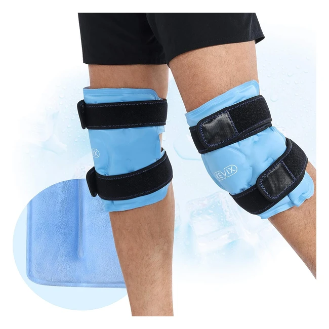 Revix Sac de Glace Réutilisable pour Soulager la Douleur au Genou - Pack de Glace pour Genou avec Thérapie par Compression Froide