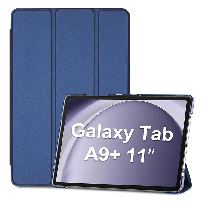 Coque ProCase pour Galaxy Tab A9 Plus 2023 SMX210X215X216X218 11 pouces - Housse de protection antichute - Rabat magnétique - Ultra léger et classique - Marine