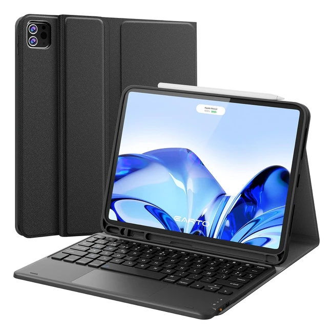Teclado iPad Pro 11 2022, Teclado iPad Air 54 Generación con Touchpad, Funda Teclado iPad Pro 11 4321 Generación - Negro