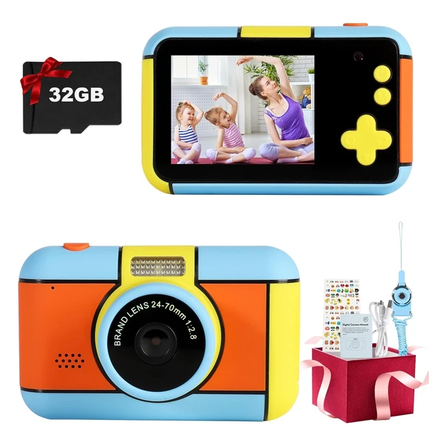 Cámara Digital Infantil 24MP 24'' LCD Selfie - Para Niños y Niñas - Vídeo 1080p HD