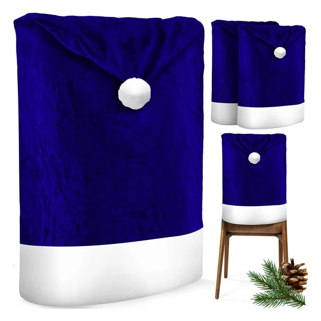 Kesser Premium Weihnachtsstuhlbezug Set, Santa Hat Stuhlbezüge, Weihnachtsdekoration für Stühle, 2-teiliges Set