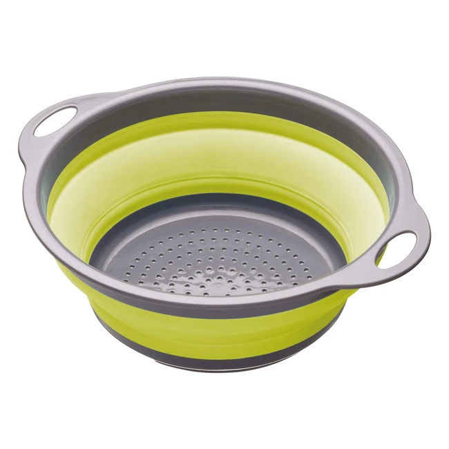 Colino Scolapasta Pieghevole KitchenCraft Colourworks 24 cm Verde - Multifunzione e Pratico