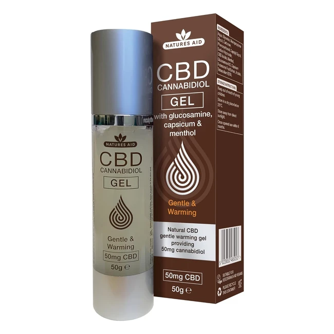 Nature's Aid CBD Gel with Glucosamine, Capsicum & Menthol - 50g
