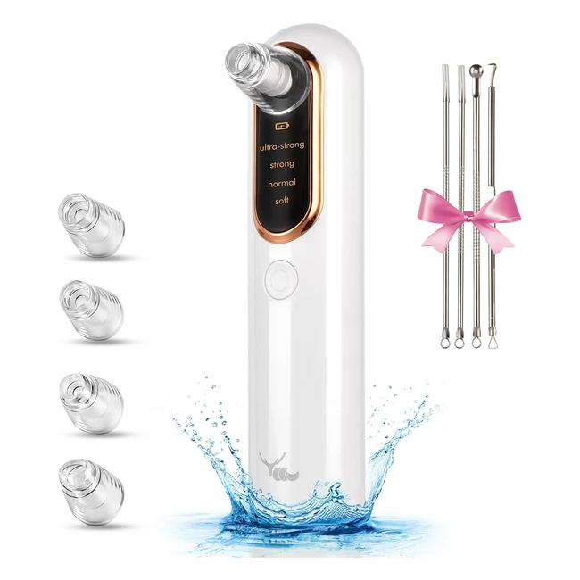 Limpiador de Poros y Puntos Negros con 4 Cabezales de Succión - Eliminador de Acné