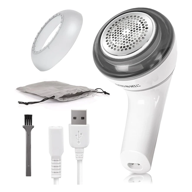 Duronic FS16USB Fabric Shaver - Removes Lint and Bobbles - USB Charging - Revive Old Clothes