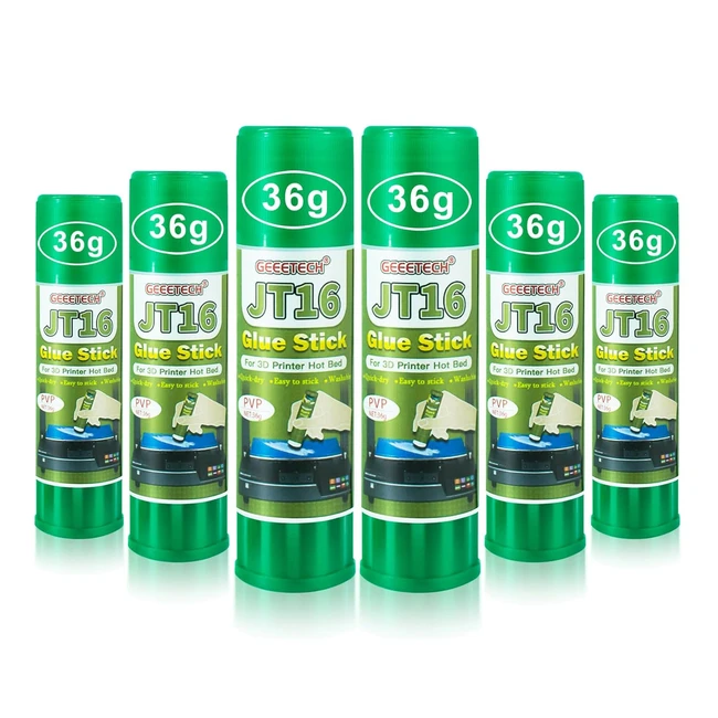 Colle adhésive pour imprimante 3D - 36g - Schage rapide - Solide pour lit chaud - PLA ABS PET PETG - Lot de 6