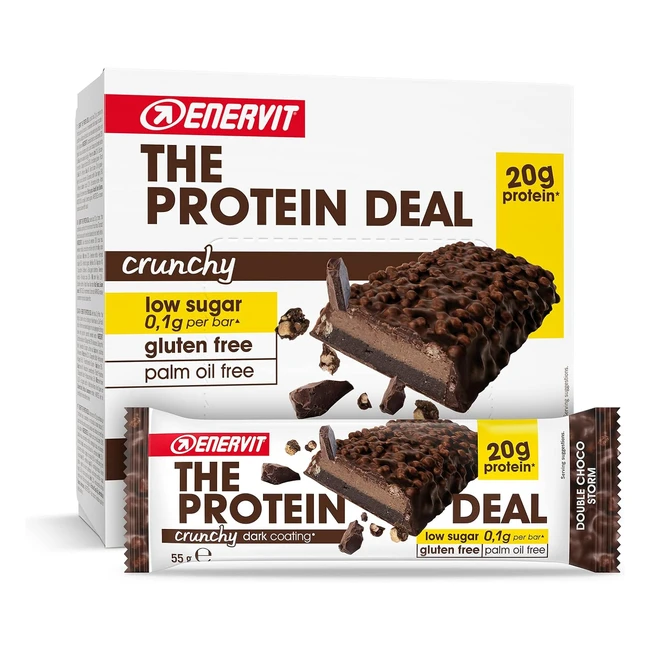 Enervit The Protein Deal Crunchy Double Choco Storm 12 Barrette da 55g Proteiche