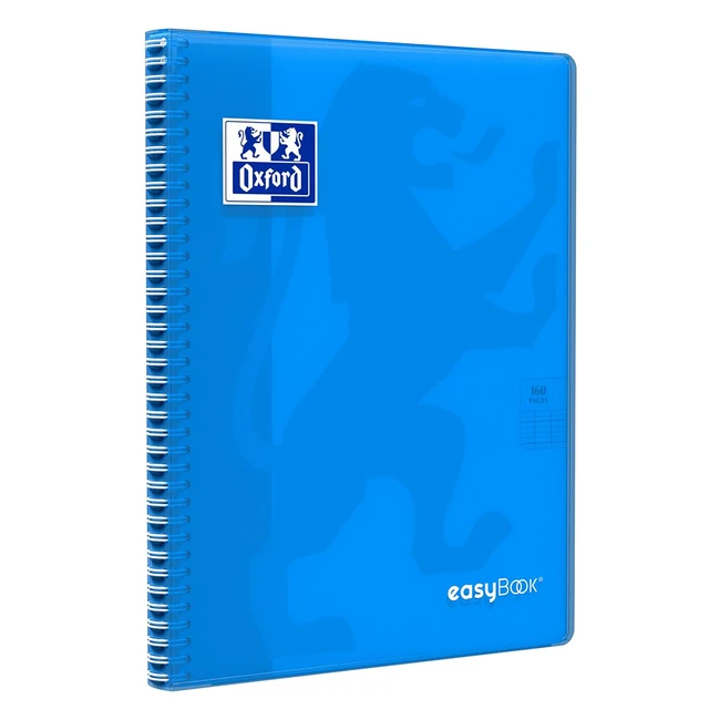 Cahier spirale Oxford Easybook, grand format 24x32cm, 160 pages, grands carreaux, couleur aléatoire