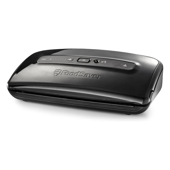 FoodSaver FFS002X - Macchina Sottovuoto per Alimenti - Vano Portarotolo e Taglierina Integrata - Aspirazione e Sigillatura Automatica - Nero