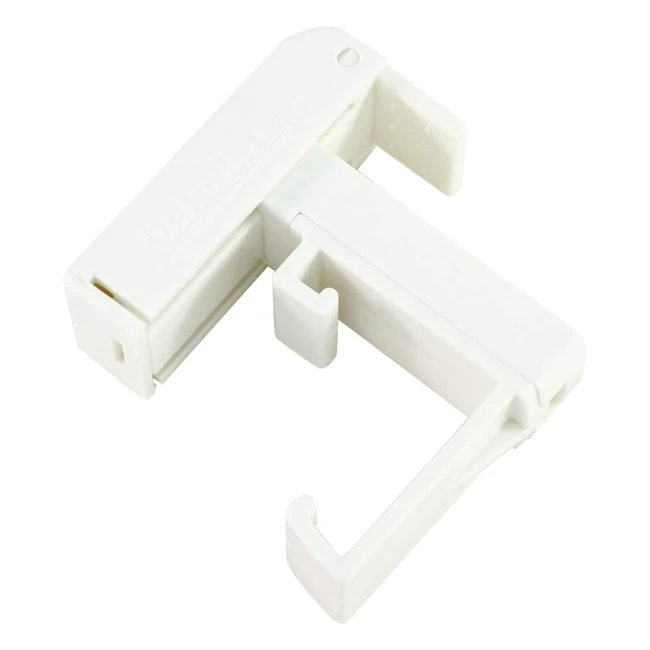 Gardinia 7058 Supporto Tenda Bianco 6x5x2 cm 2 Unità - Montaggio Facile Senza Foratura