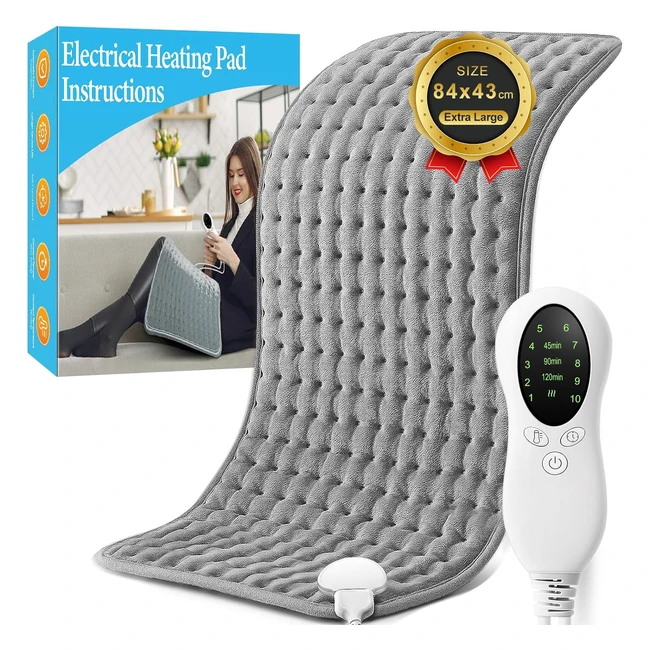 Manta Eléctrica Lumbar - Alivio Rápido y Efectivo - 10 Ajustes de Temperatura - 3 Temporizadores - 84x43 cm