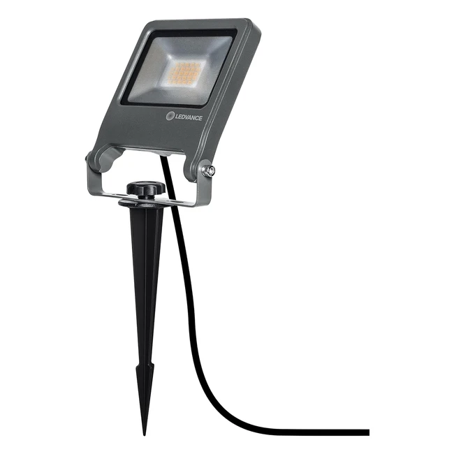 Projecteur LEDVANCE Endura Flood Spike, Gris Foncé, 20W, 1700 Lumens, Blanc Chaud