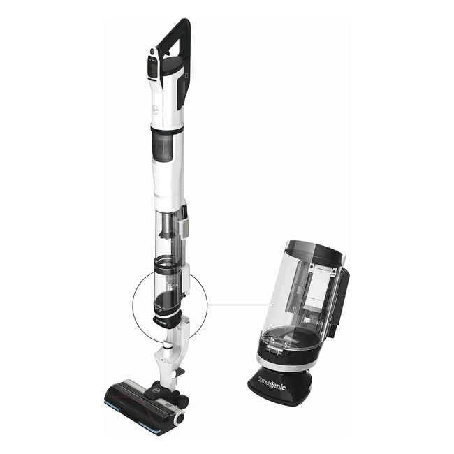 Aspirateur Balai Sans Fil Corner Genie HFX20H - Brosse Antitwist avec Éclairage LED - Double Batteries