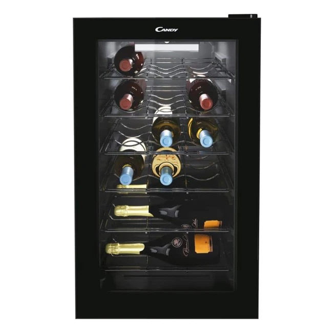 Cantinetta Vino Candy Divino CWC 021 MN - 21 Bottiglie - Anti UV - Luci LED - Acciaio Inox - Nero