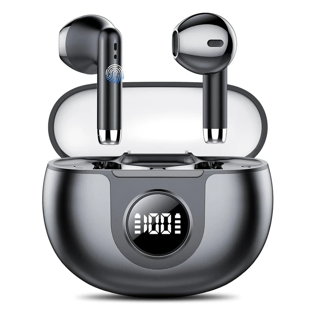 Cuffie Bluetooth Auricolari Bluetooth - Bassi Profondi - Tempo di Riproduzione 40 Ore - Cuffie Wireless 53