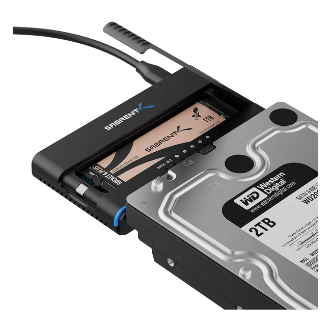 Boitier externe pour disque dur 2 en 1 Sabrent SATA 2535 et M2 NVMe vers USB 32