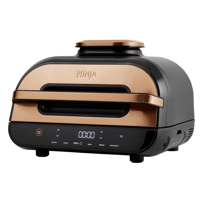 Ninja Foodi Max Health Grill Air Fryer 6-in-1 | Digital Cooking Probe | Dishwasher Safe | Copper/Black