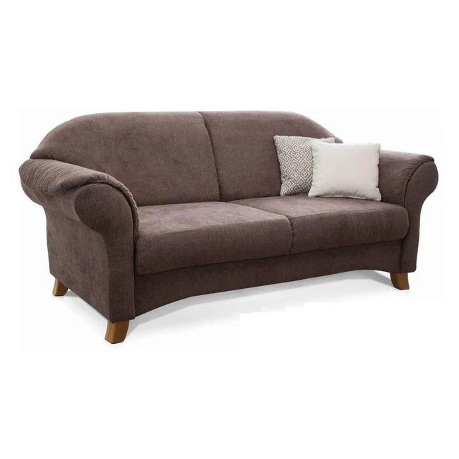 Cavadore Maifayr 3-Sitzer Sofa mit Federkern, Landhausstil, Braun