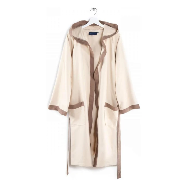 Peignoir Caleffi Tecno Bicolor Microfibre Nature - Doux et Résistant - Taille M