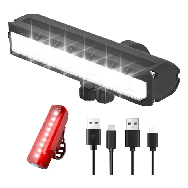 Luz Delantera Bicicleta LED Potente | 10000 Lmene | Recargable USB | IPX5 Impermeable