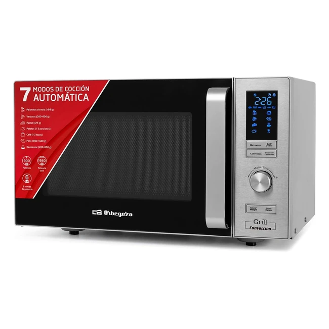 Microondas Orbegozo MIG 2528 CO - Grill y Convección - 25L - 6 Niveles de Potencia
