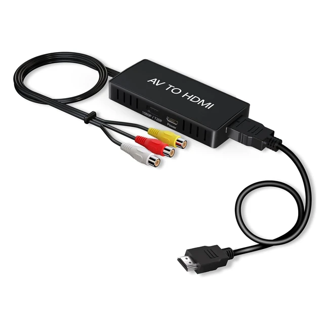 Adaptador RCA a HDMI 1080p para PC, TV, Wii, Xbox - VIXLW