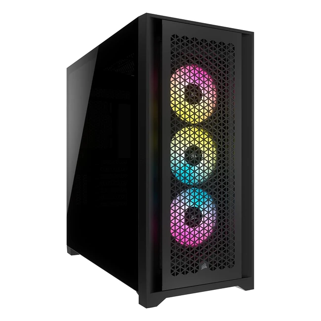 Corsair iCUE 5000D RGB Airflow Midtower Case - Hohe Luftdurchlässigkeit - Schwarz