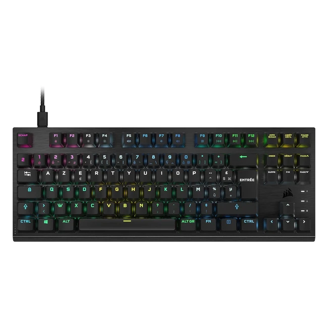 Corsair K60 Pro TKL RGB Clavier de Jeu Filaire Optique-Mécanique sans Clé Commutateurs Linéaires OPX