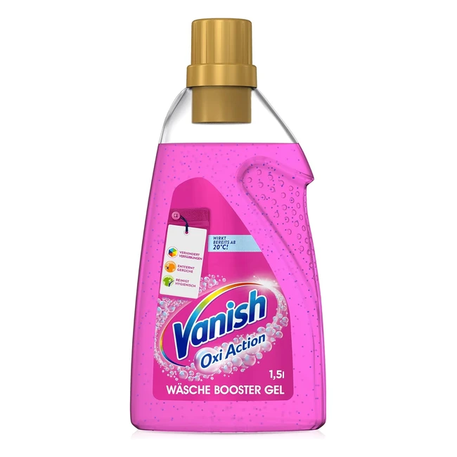 Vanish Oxi Action Gel Pink 1 x 15 l - Fleckenentferner und Wäsche-Booster ohne Chlor - für bunte Wäsche